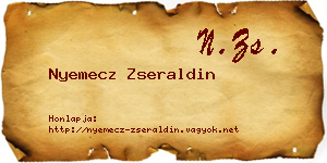 Nyemecz Zseraldin névjegykártya